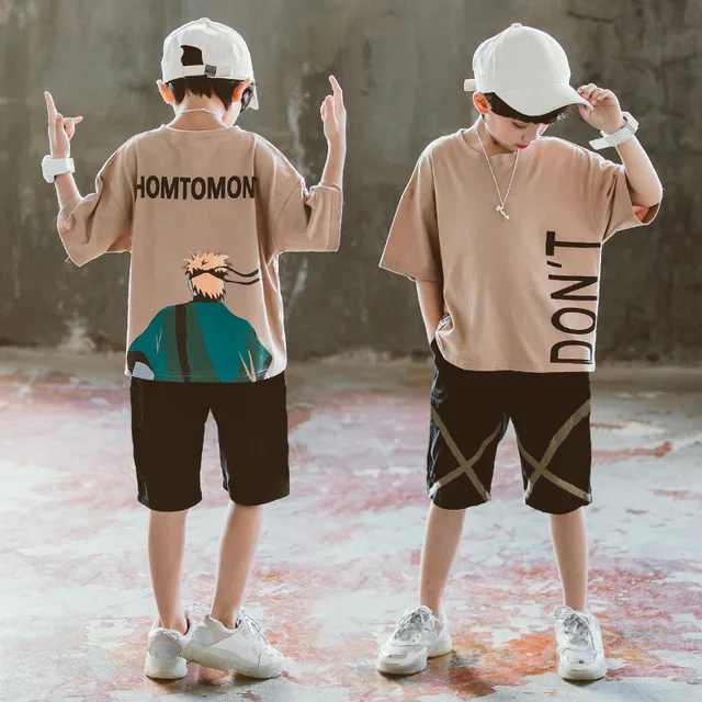 New Summer Boys Clothing Sets Children T-shirt Short Sleeve +Pants Set Two Pieces  5