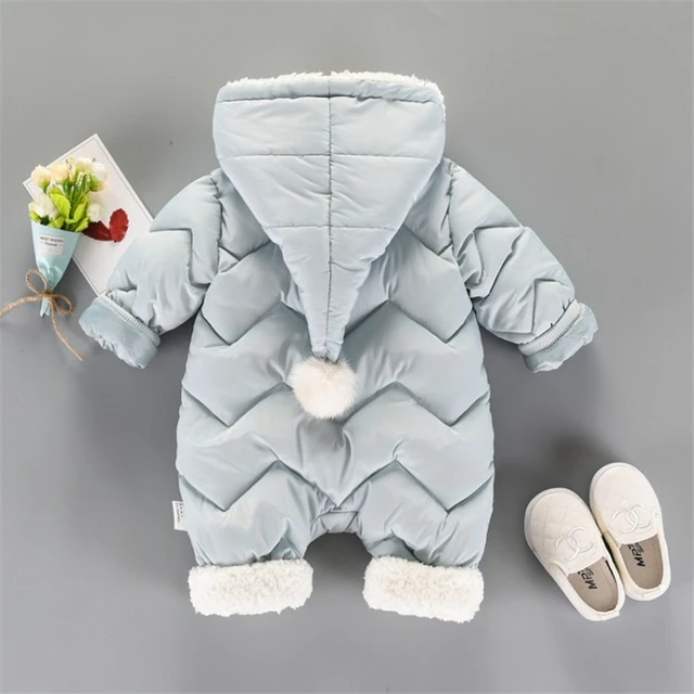 -30 degree New Winter overalls for kids coat Baby Snow Wear Newborn Snowsuit Boy  5