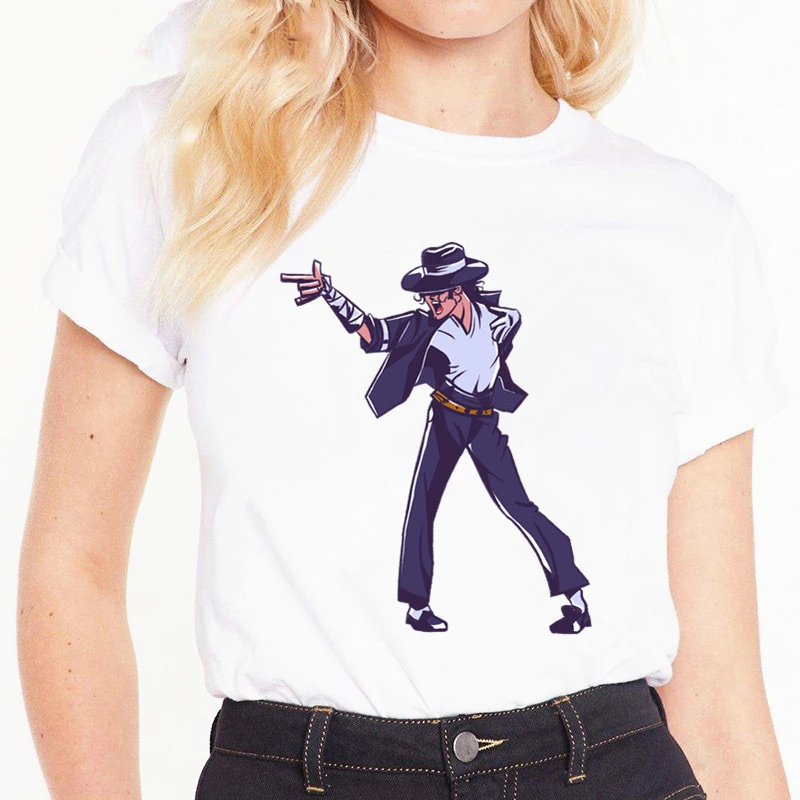 Women's T shirt  Michael Jackson MJ OLODUM T-shirt Funny O-Neck Short Sleeves Summer Casual Fashion Aesthetic Women Tshirt tops
