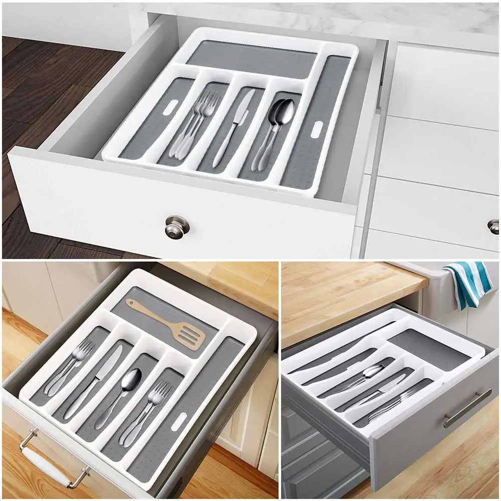 Shop Latest Plastic Kitchen Drawer Organizer and Cutlery Compartments ...