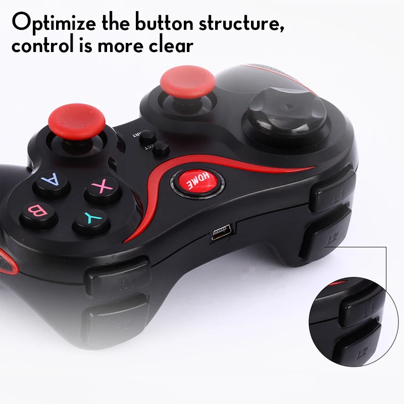 Wireless Portable Gamepad Mobile Controller with Joystick and Bluetooth iPhone/Android Smartphone 8