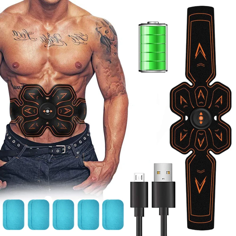30X Gel Pads Sheet ABS Stimulator Trainer Abdominal Toning Belt Muscle Toner gv 