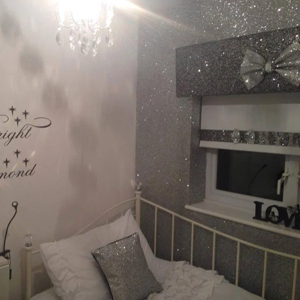 Featured image of post Silver Glitter Wallpaper Bedroom Ideas - This collection features a stunning high lustre metallic real glitter finish and is available in several beautiful.