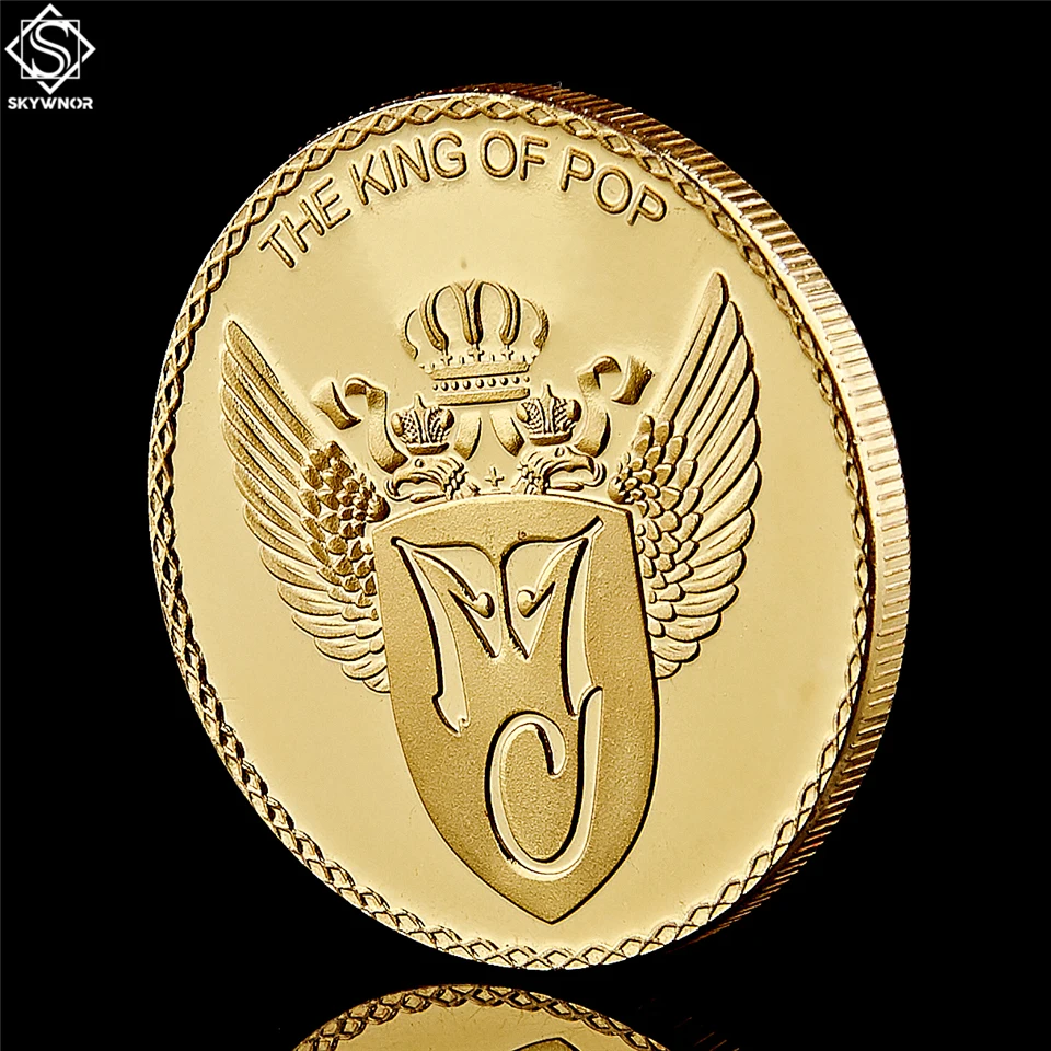 Michael Jackson The King of Pop Gold-plated Commemorative Coin Anniversary Gift Pop Collectible Coins Collectibles Brand Name: SMJY