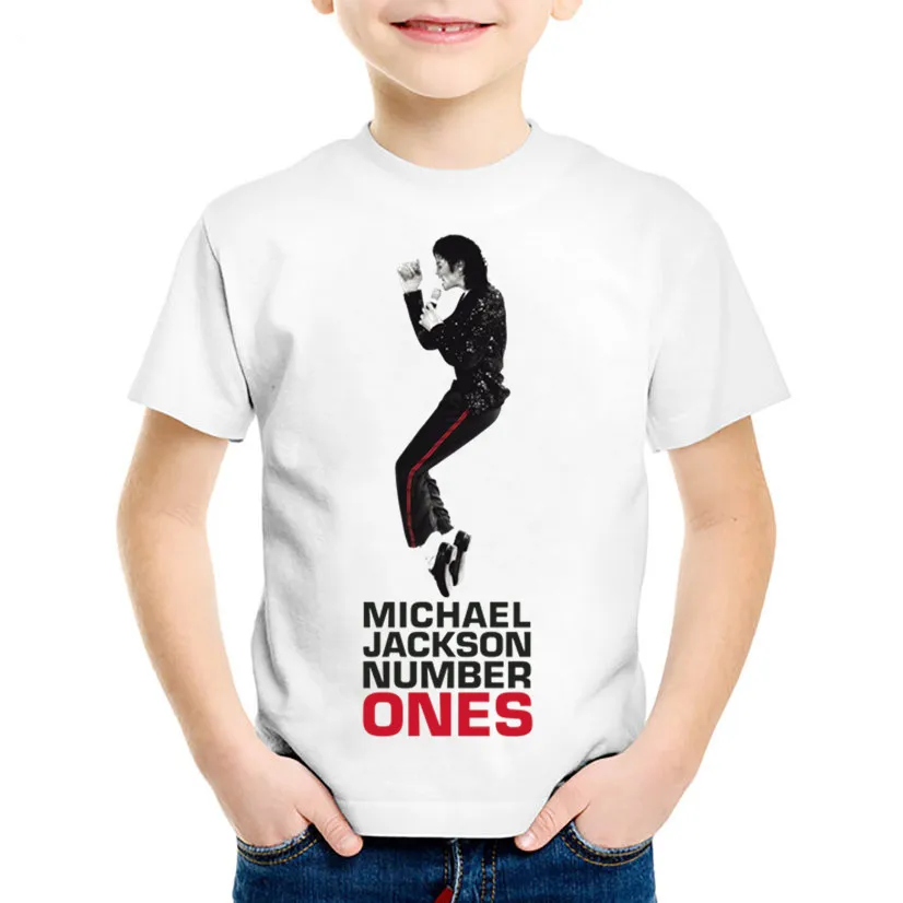 Children Michael Jackson Funny T shirt Kids Rock N Roll Summer Tops Baby Boys/Girls Casual Clothes,HKP5145