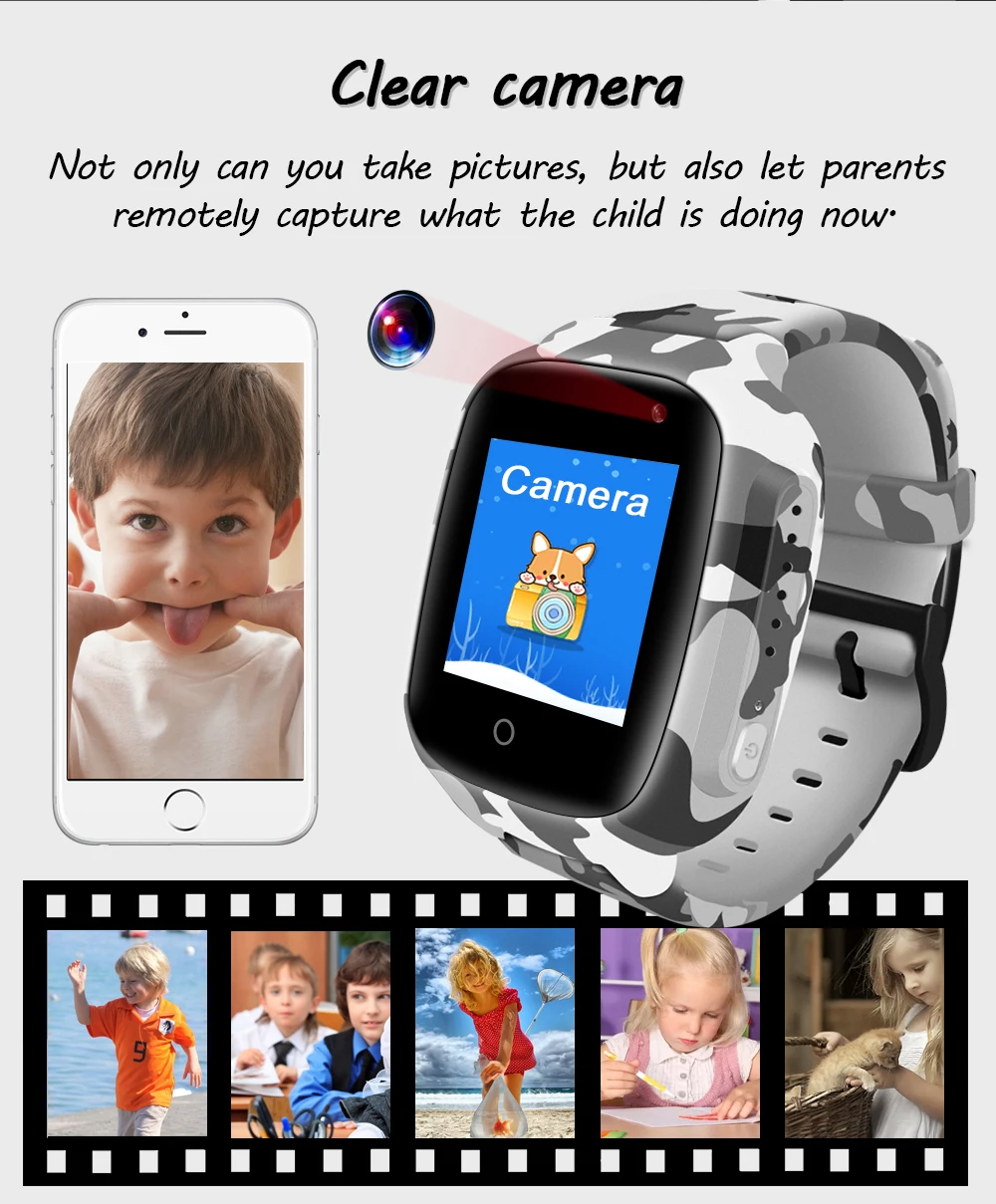 LEMFO LEC2 Kids IP67 Waterproof Smart Watch With GPS Wifi 600Mah Battery And SOS For Children 4