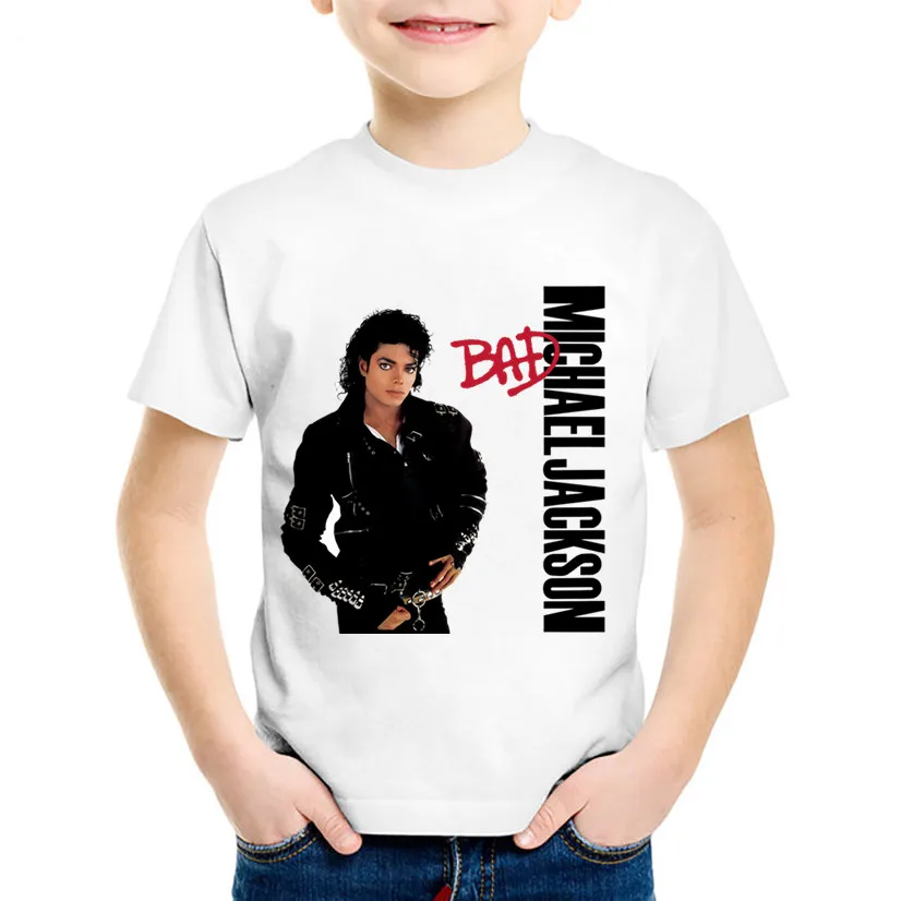 Children Michael Jackson Funny T shirt Kids Rock N Roll Summer Tops Baby Boys/Girls Casual Clothes,HKP5145