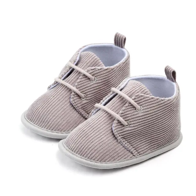 2019 Baby First Walkers Toddler Baby Boys Ribbed Solid Soft Sole Crib Shoes Sneakers Size Newborn to 18 Months 6