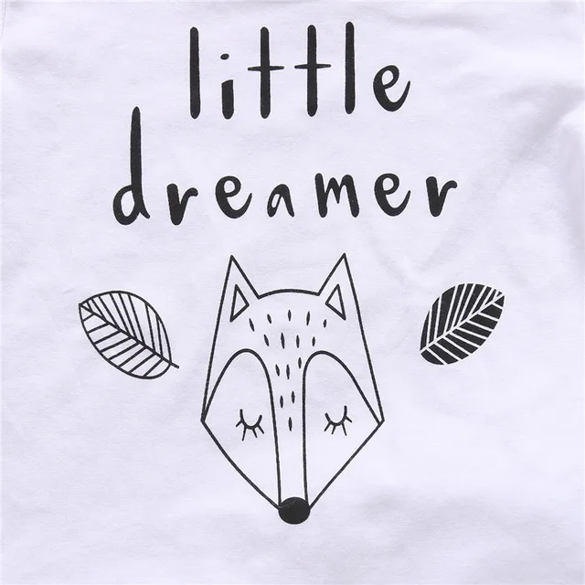 0-2Y Summer Baby Boy Clothes Set Newborn Little Dreamer Animal T-shirt Girl Tops+ 4