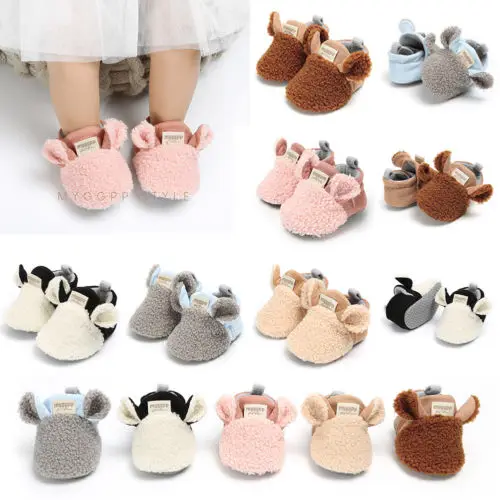 2019 New Fashion  Toddler Newborn Baby Crawling Shoes Boy Girl Lamb Slippers Prewalker Trainers 2