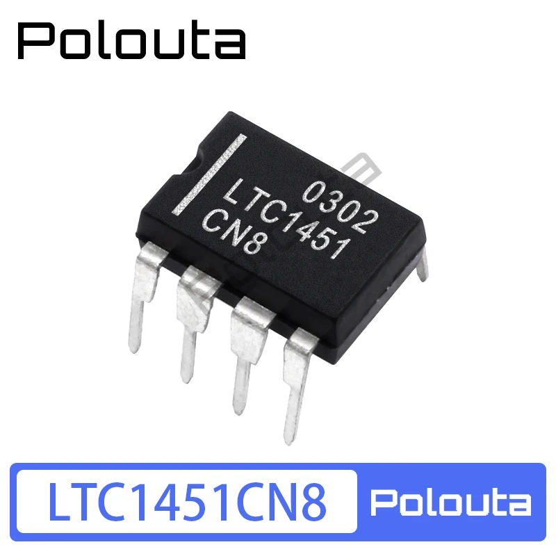 Polouta LTC1451CN8 LTC1451CN DIP-8 12-bit Rail-to-rail Micropower DAC Acoustic Components Kits Arduino Nano Integrated Circuit