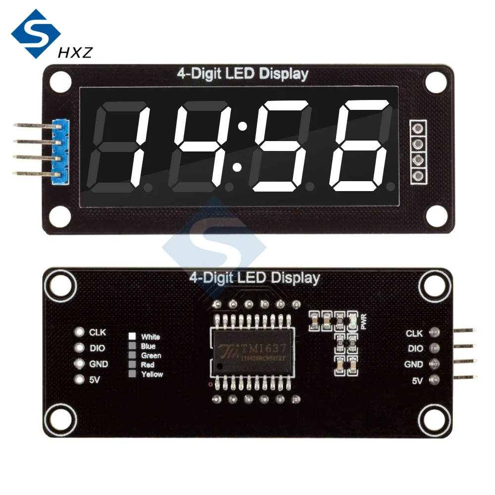 0.56" TM1637 4-digit 7 Segment Digital Tube Clock Module Double Dots