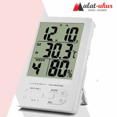 Indoor Thermometer Hygro dan Jam TH96