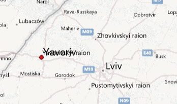 The Russians shelled the base in Javoriv near the Polish border