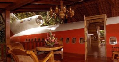 A night's stay at a unique aircraft hotel (they call it "the only hotel in Costa Rica") costs $450 per day in the off season, and $1,153.50 per day in peak season.