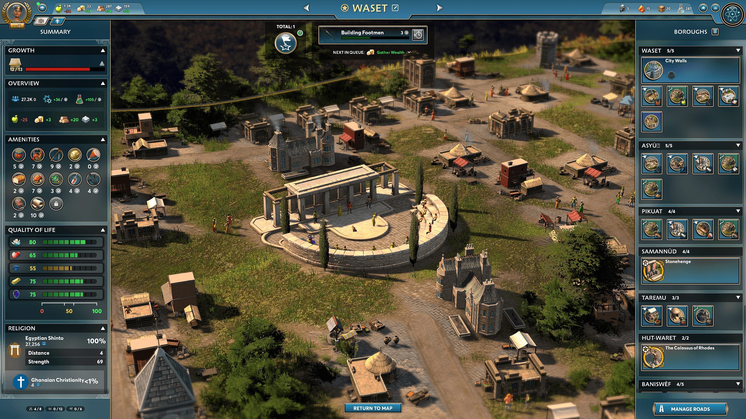 A screenshot of the Agora in Ara: History Untold