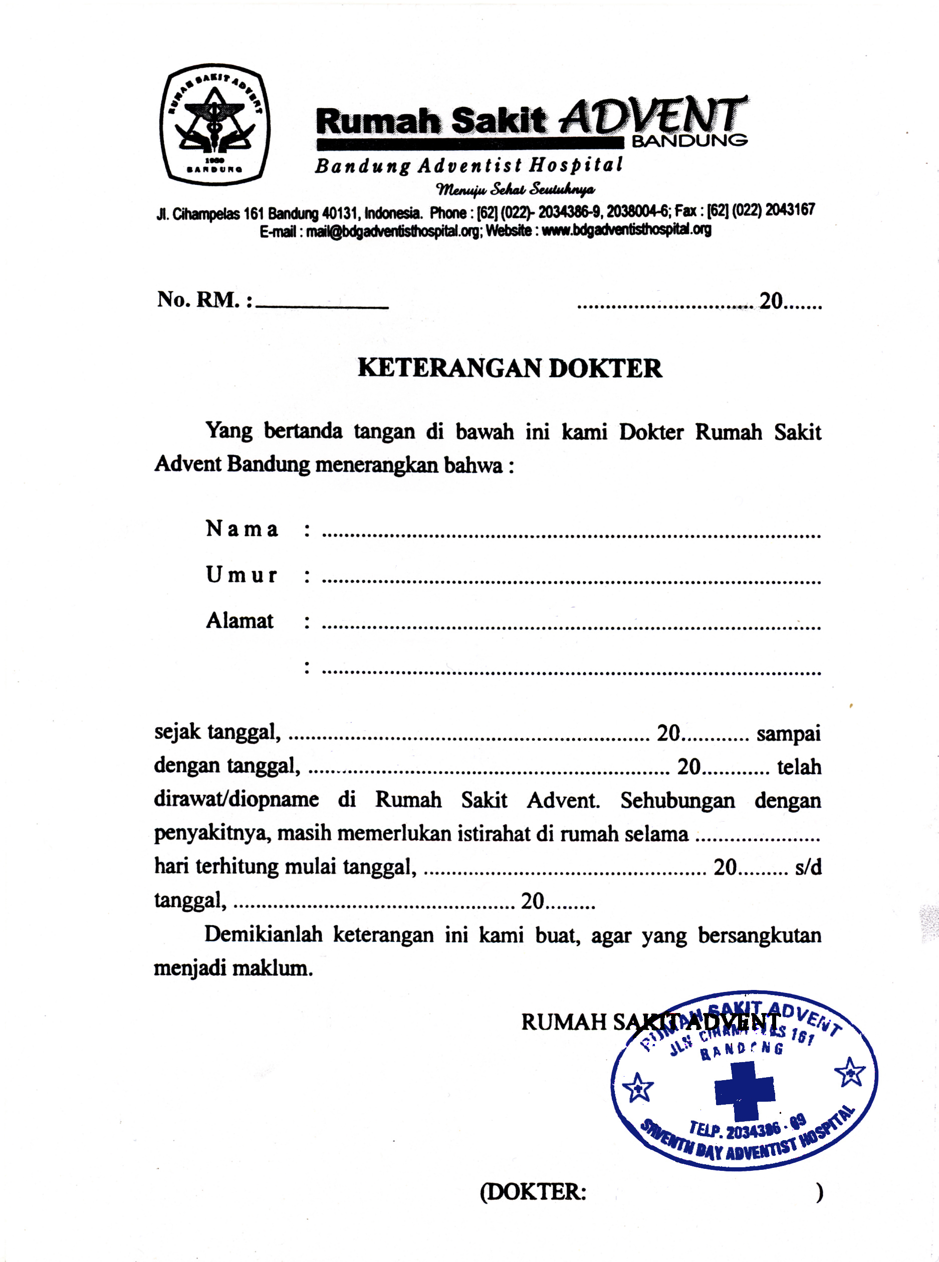 Contoh Surat Dokter Asli Bandung Nusagates