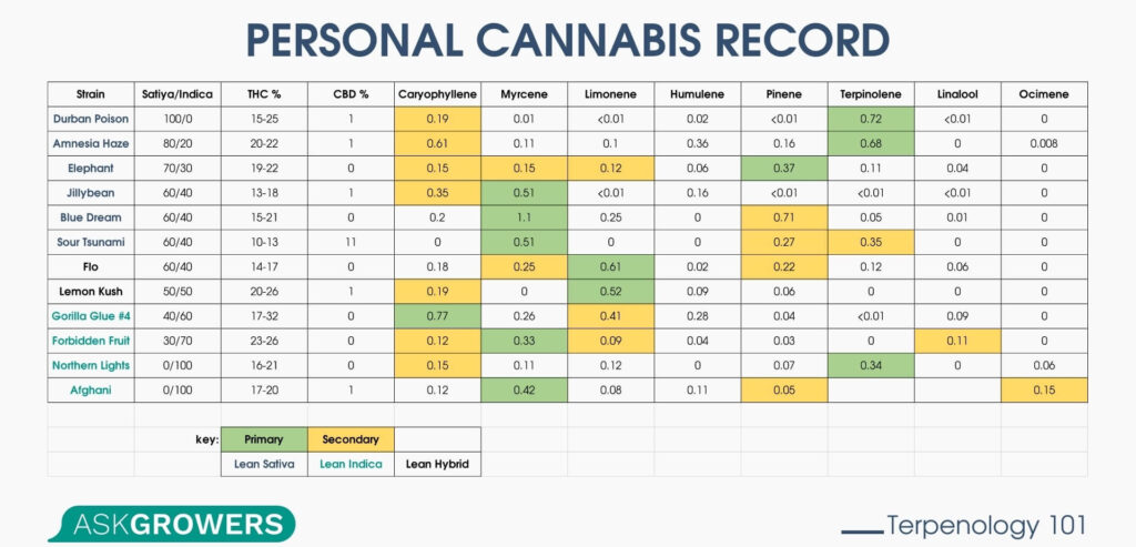 Personal Cannabis Record