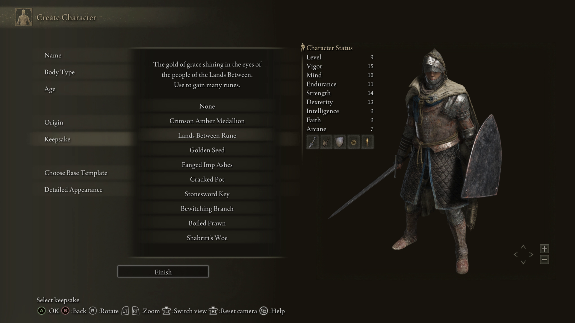 Image for What’s the best Keepsake to choose in Elden Ring character creation?
