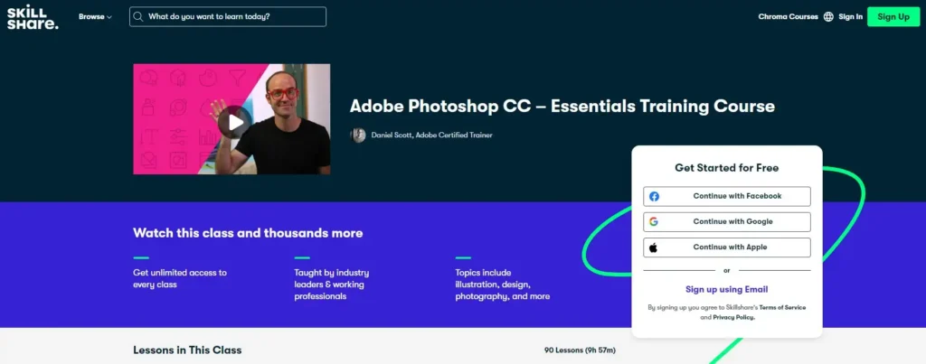 مشاركة مهارات الدورة التدريبية لبرنامج Adobe Photoshop CC Essentials