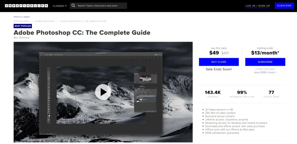 Adobe Photoshop CC The Complete Guide CreativeLive