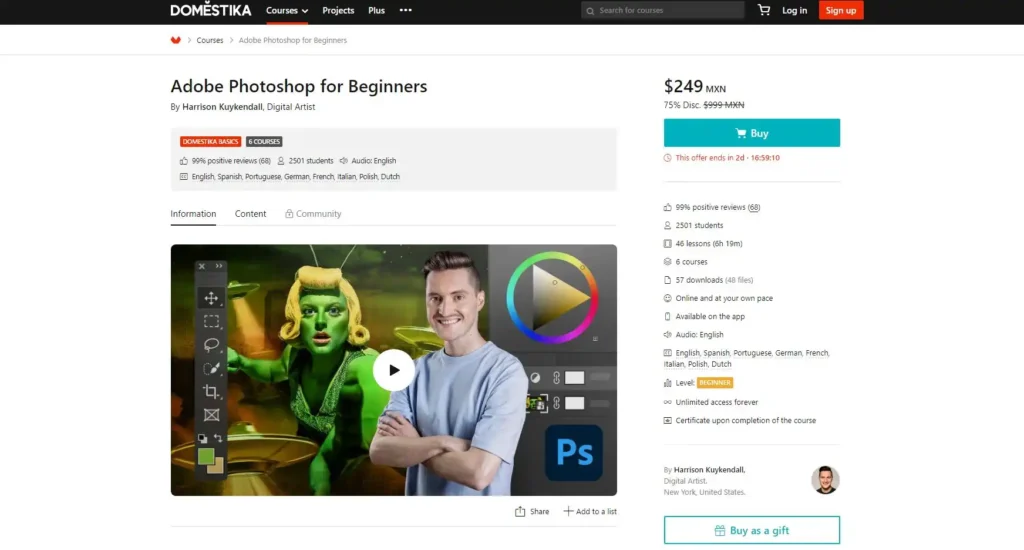 Adobe photoshop for beginners Dometsika（アドビフォトショップ フォー ビギナーズ）。