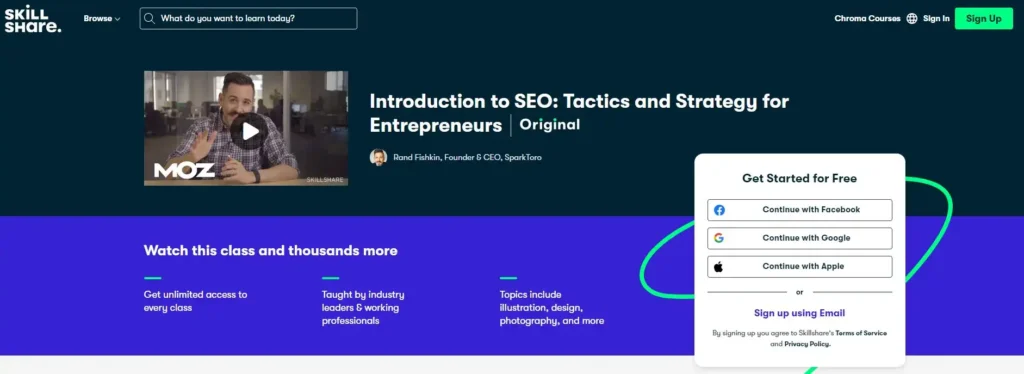 Skill SHare introduction to seo tactics and strategy for entrepreneurs