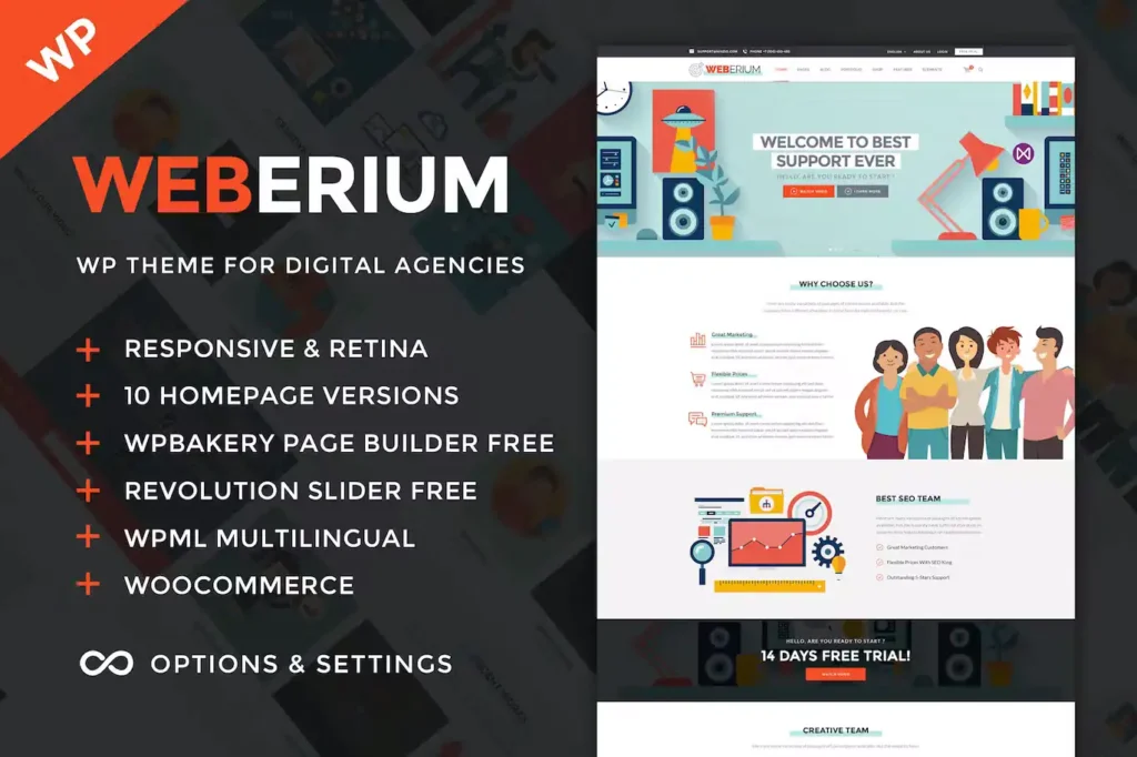 Weberium Digital Agency and WordPress Them