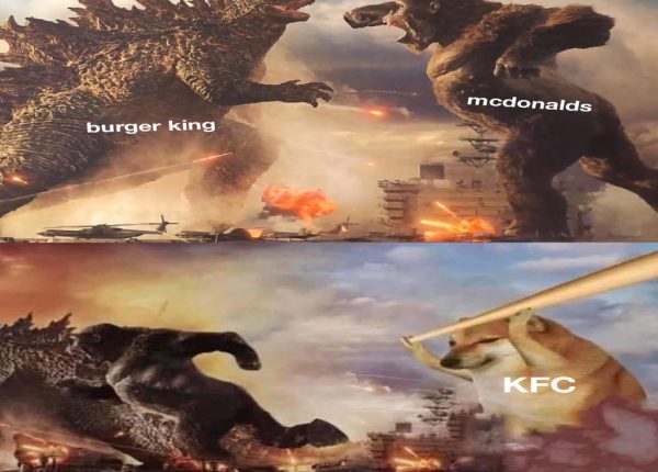 godzilla kong meme mcdonalds burger king kfc