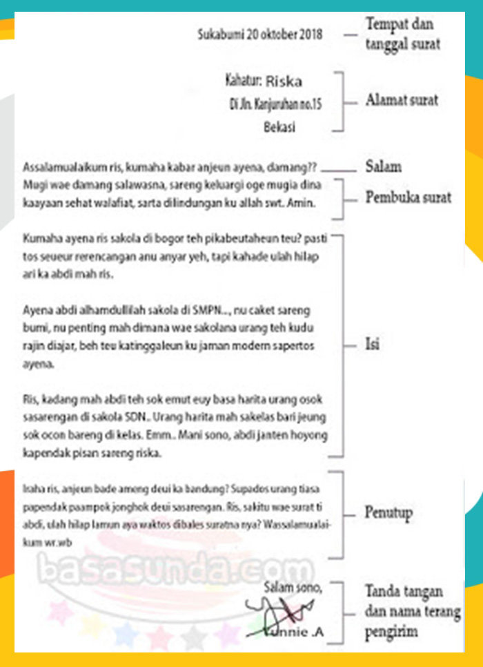 19 Contoh Surat Cinta Untuk Guru Memakai Bahasa Sunda Kumpulan Contoh Surat
