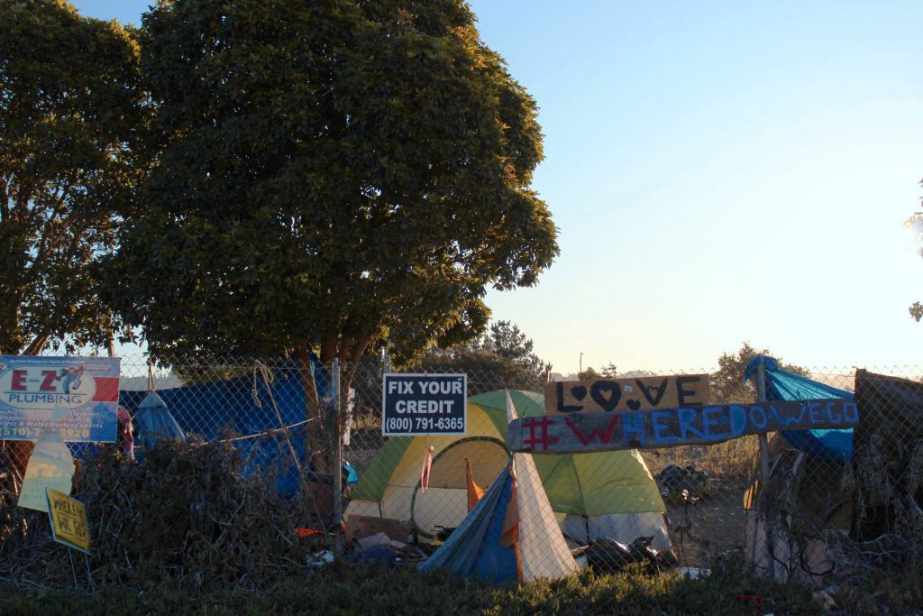 University Ave homeless encampment shows housing crisis effects.