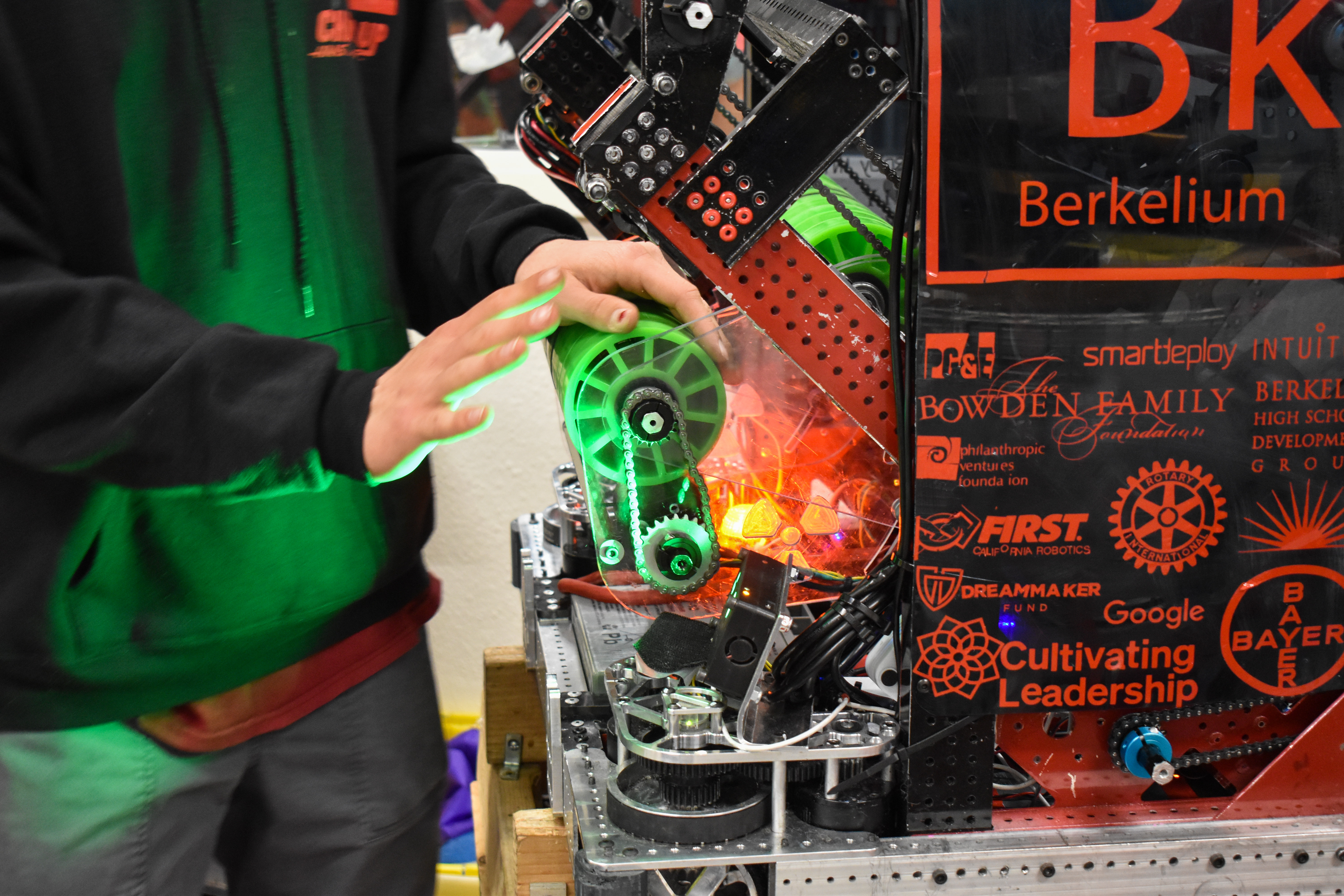 Someone is working on a robot that has the name of the robotics team, which is Berkelium.