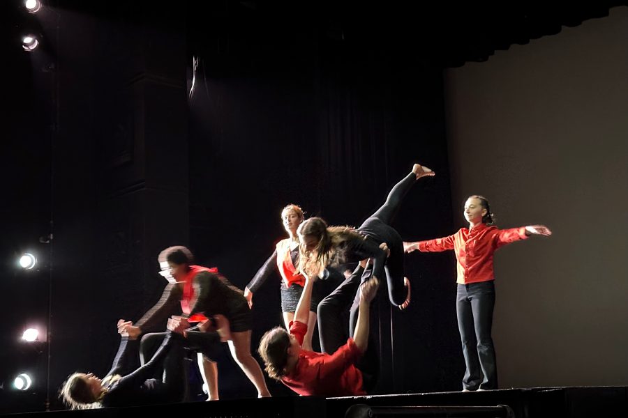 Dance production performing 