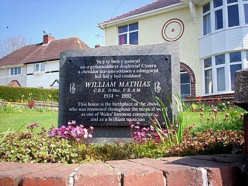 English: Memorial to William Mathias, North Ro...