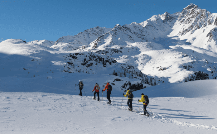 epic snowshoe adventure for ski holiday