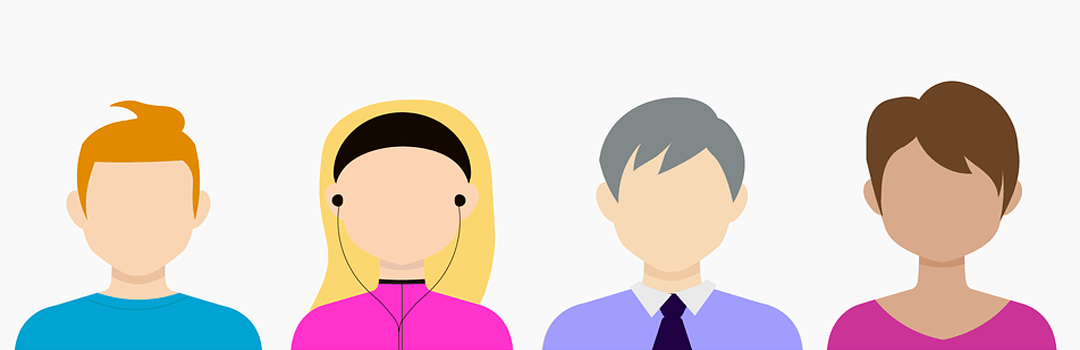 four animated people image