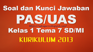 Soal dan Kunci Jawaban PAS/UKK Kelas 1 Tema 7 SD/MI Kurikulum 2013