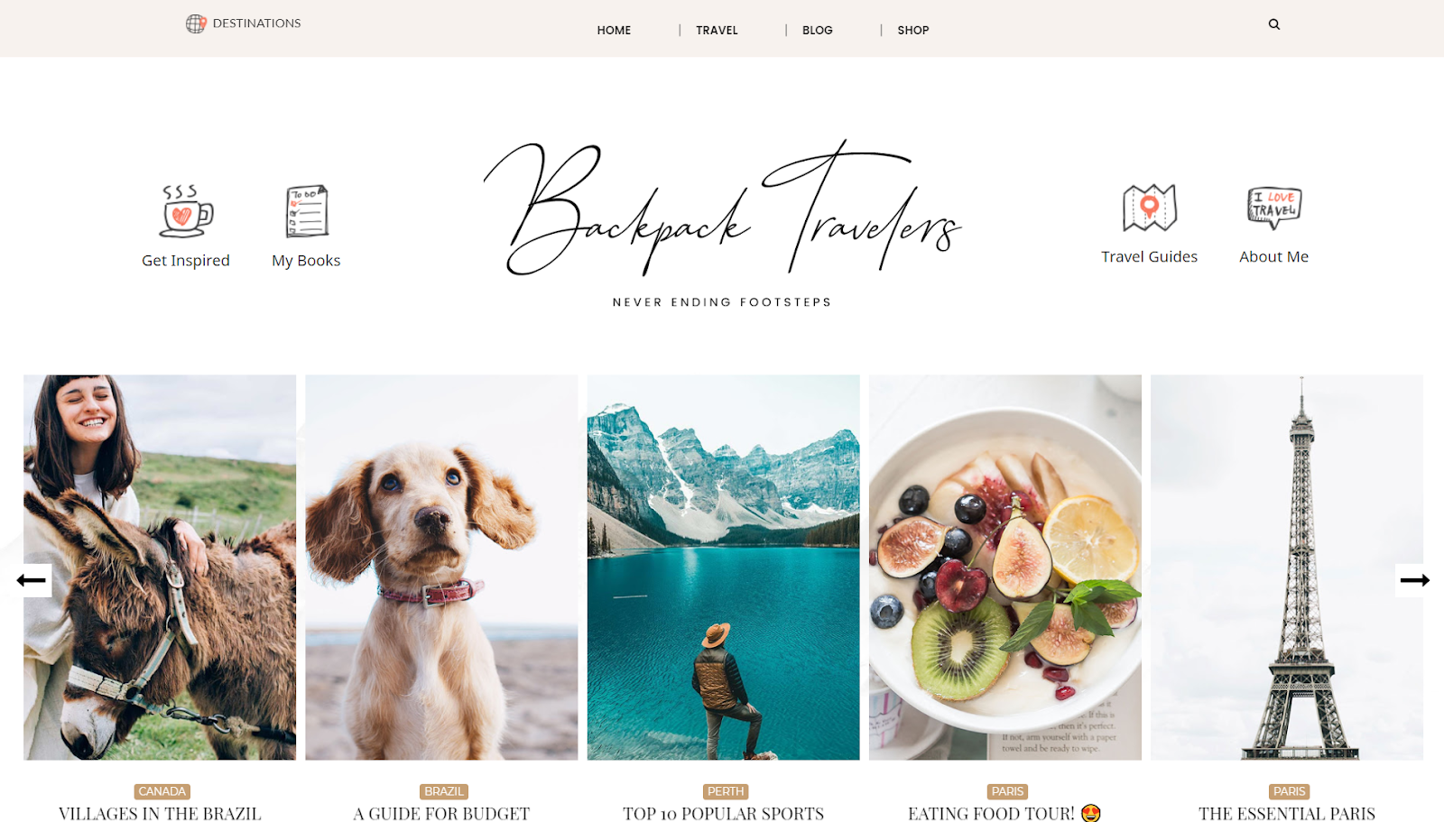 Backpack Clean & Responsive Traveling Blogger Template