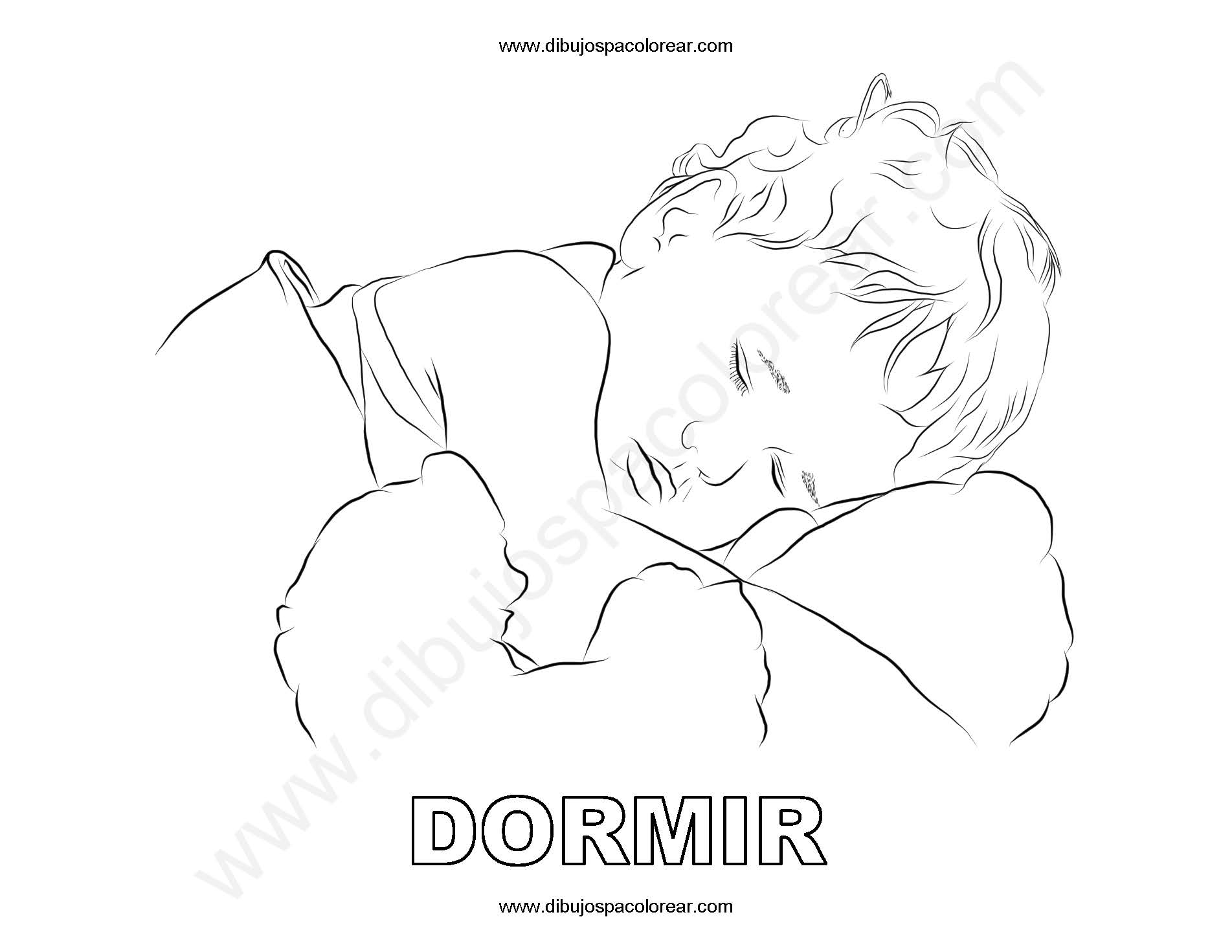 Dormir Sueno Dibujo Para Colorear
