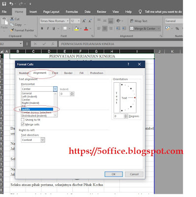 Cara rata kanan dan kiri (justify) pada sel Excel atau menggabungkan beberapa sel Excel (Merge Cell)