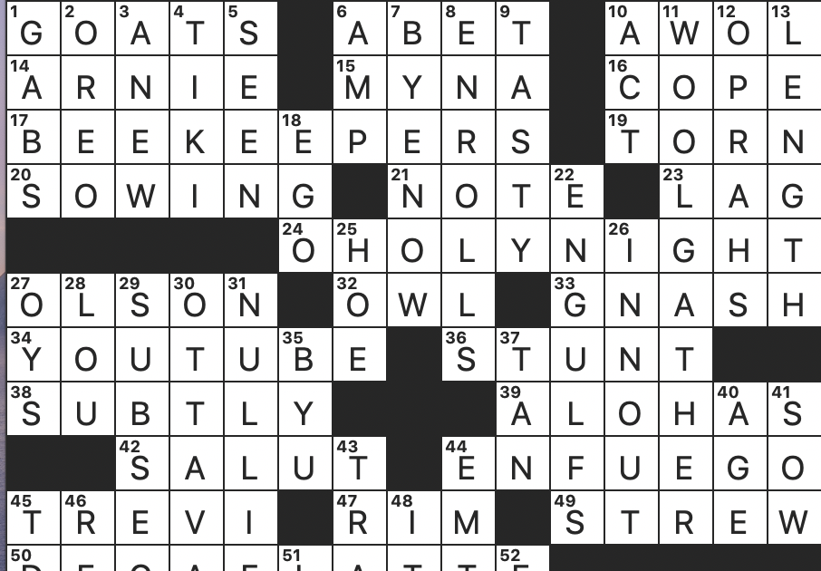 Rex Parker Does The Nyt Crossword Puzzle Lute Longtime Arizona Basketball Coach Tue 5 17 22 Three Coins Fountain Location Indented Part Of An Outline West Coast Burger Chain