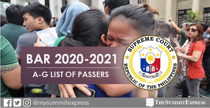 A G Passers February 2022 Bar Exam Result For 2020 2021 The Summit Express