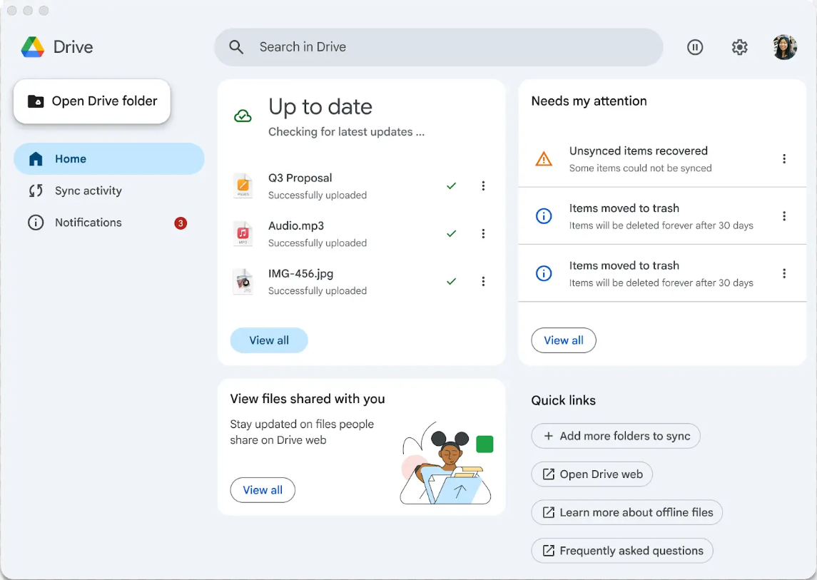 Introducing a refreshed user interface in Google Drive for Desktop