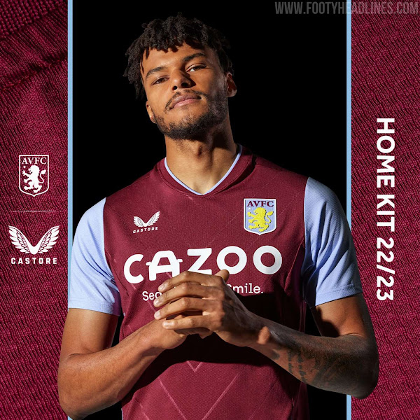 No More Kappa Castore Aston Villa 22 23 Home Kit Released Footy Headlines