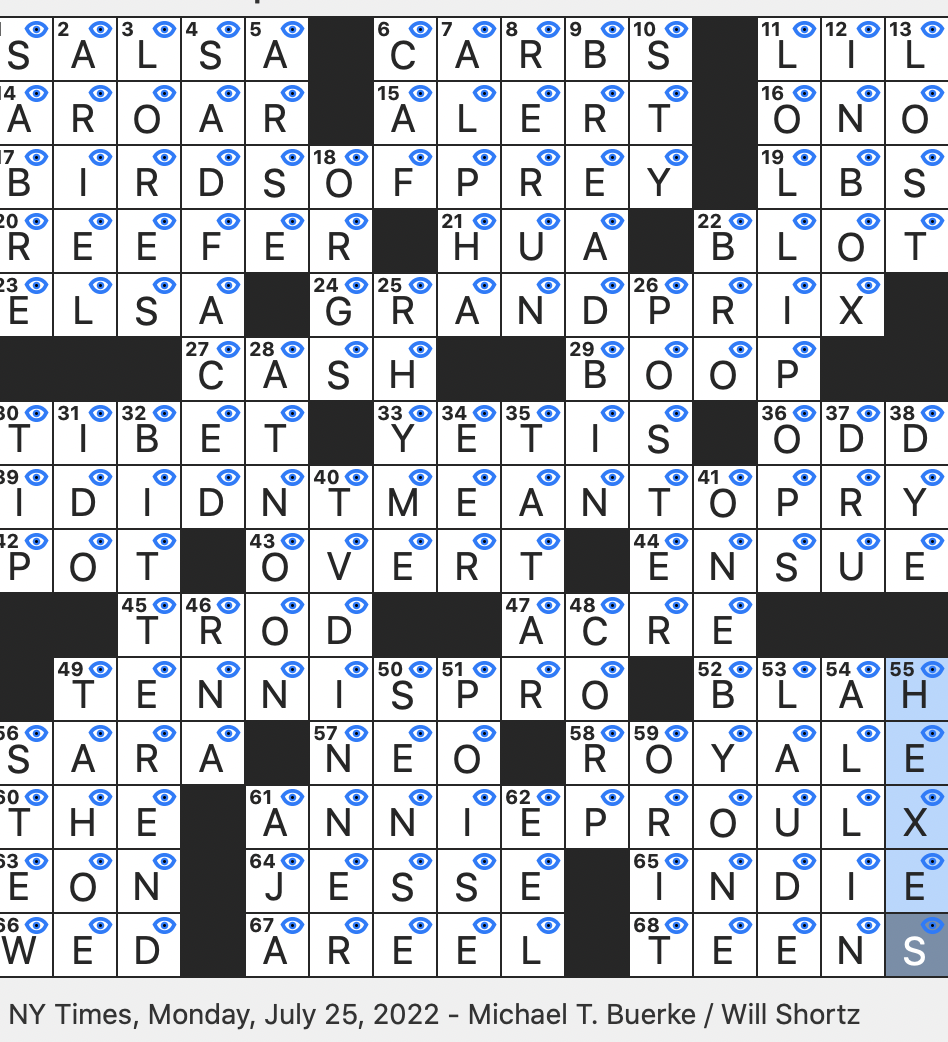 Rex Parker Does The Nyt Crossword Puzzle Guofeng Successor To Mao Mon 7 25 22 Early Mongol Invader Of Europe 1990s R B Group Hill Isle National Park In Lake Superior