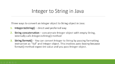 3 examples to convert Integer to String in Java