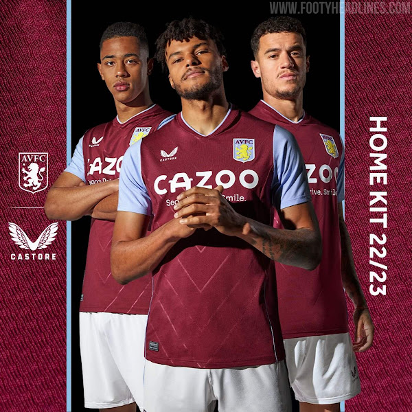 No More Kappa Castore Aston Villa 22 23 Home Kit Released Footy Headlines