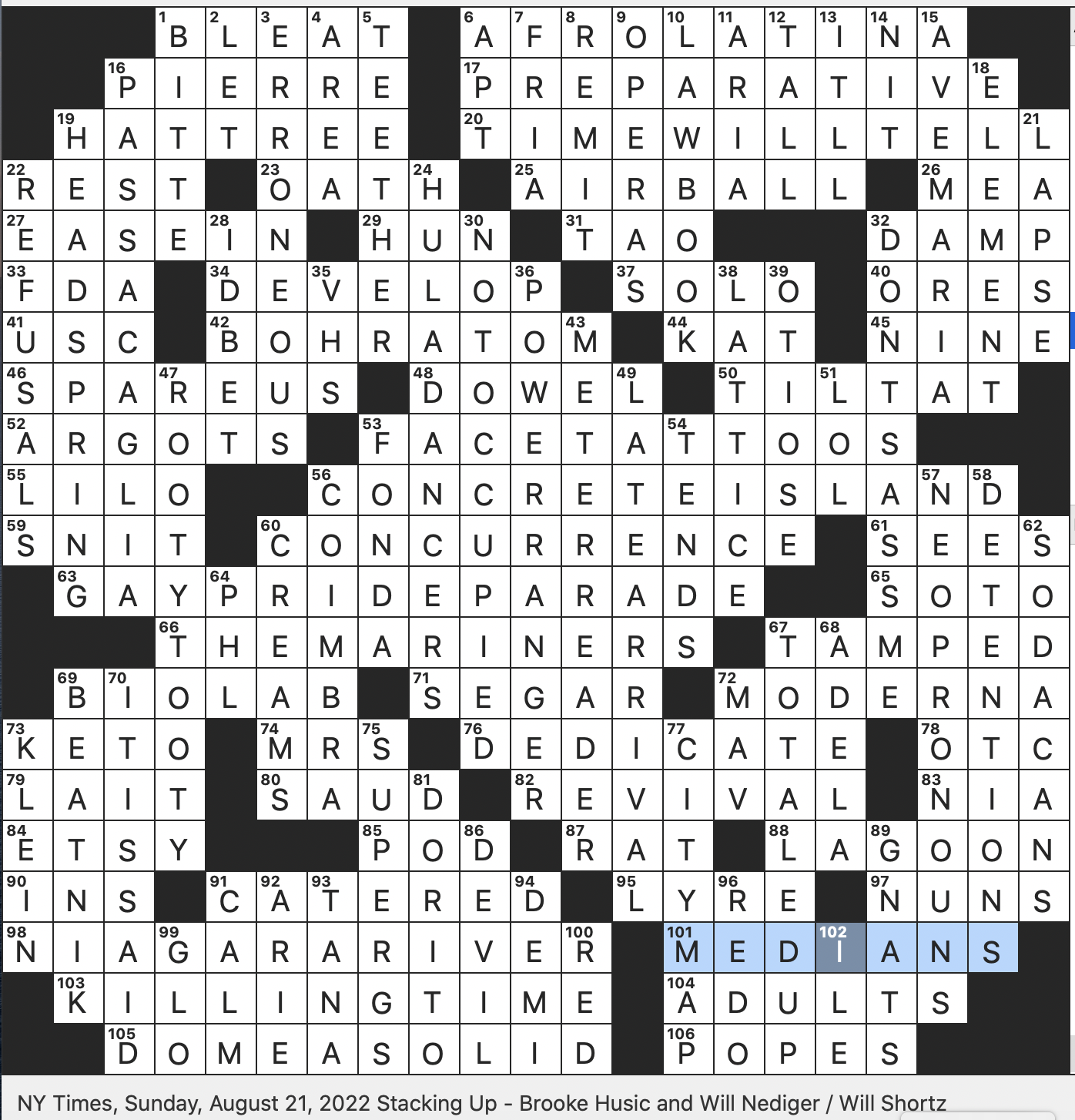 Rex Parker Does The Nyt Crossword Puzzle Italian Dance Form From The Spanish For Walk In The Street Sun 8 21 22 J G Ballard Dystopia About A Man Stranded Between Motorways