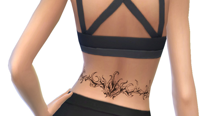 Waist Tattoo Fire