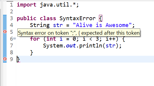 Solved Syntax Error On Token Expected After This Token Java Hungry